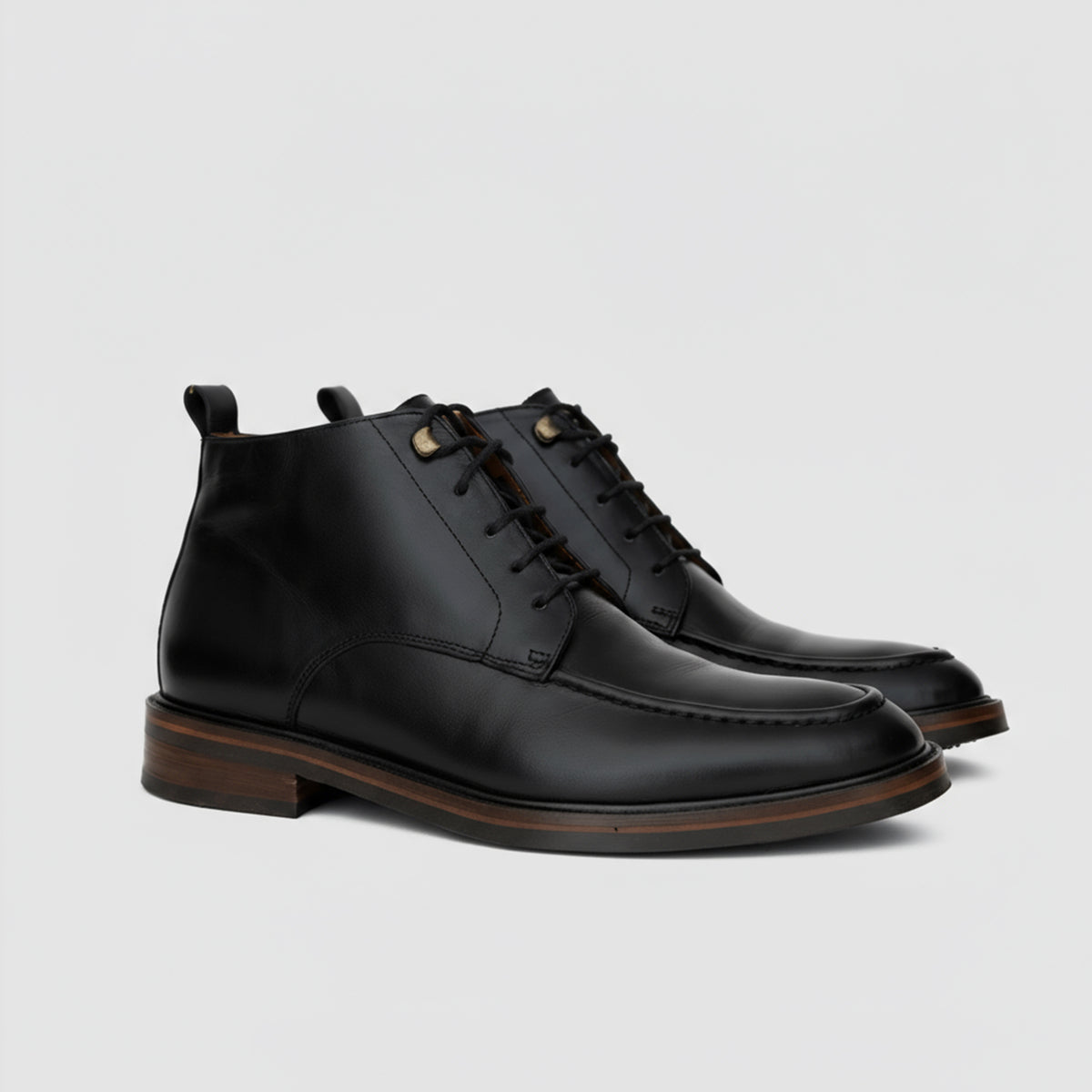 Ventura Mini-Boot — Noir, paire vue de trois quarts