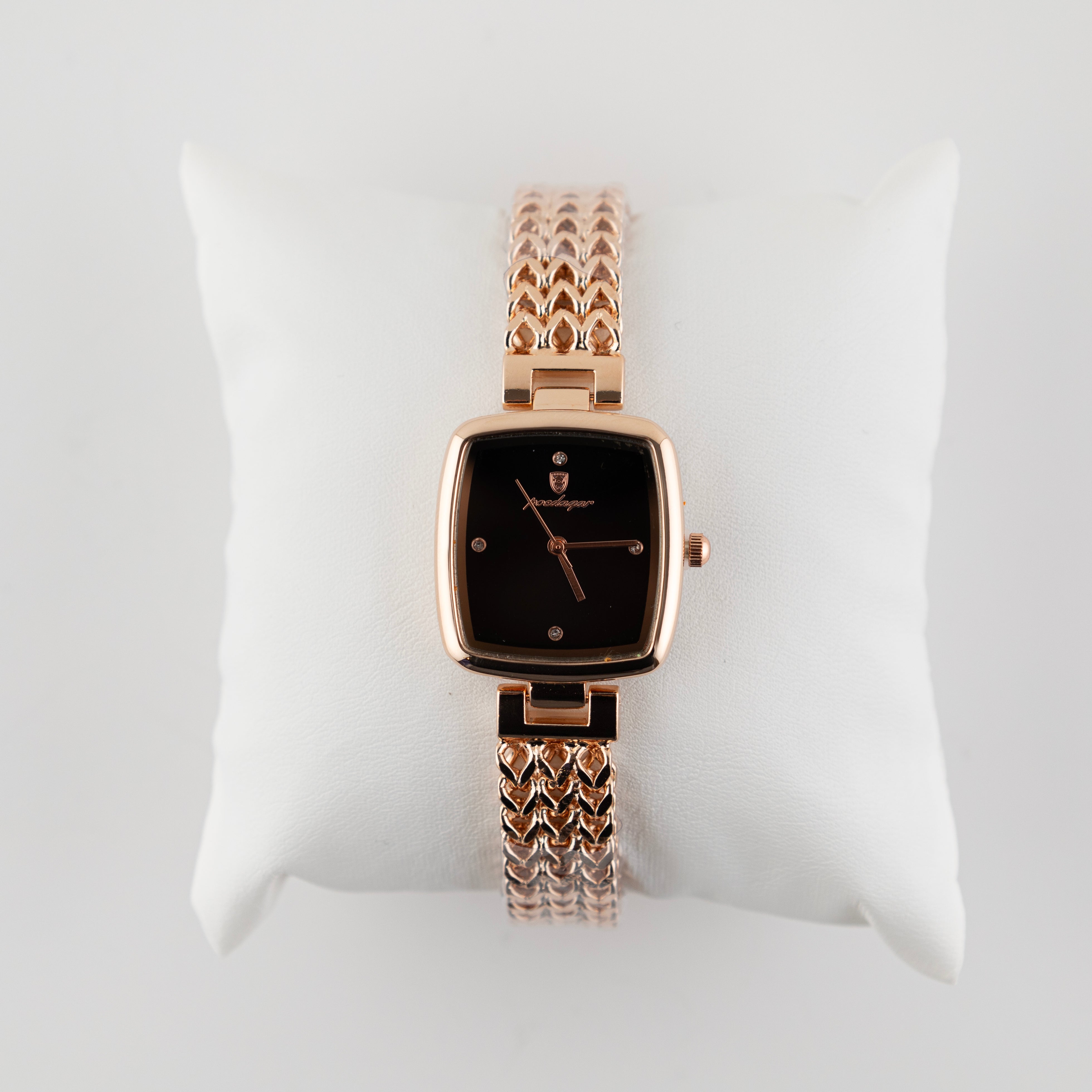 Elite Carrée - Montre Femme Luxe Étanche - Dorée Rose