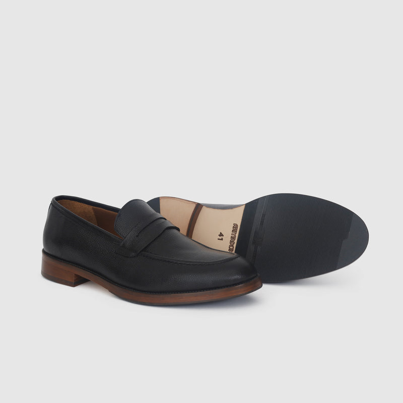 VARENO Heritage — Mocassin Penny en cuir grainé
