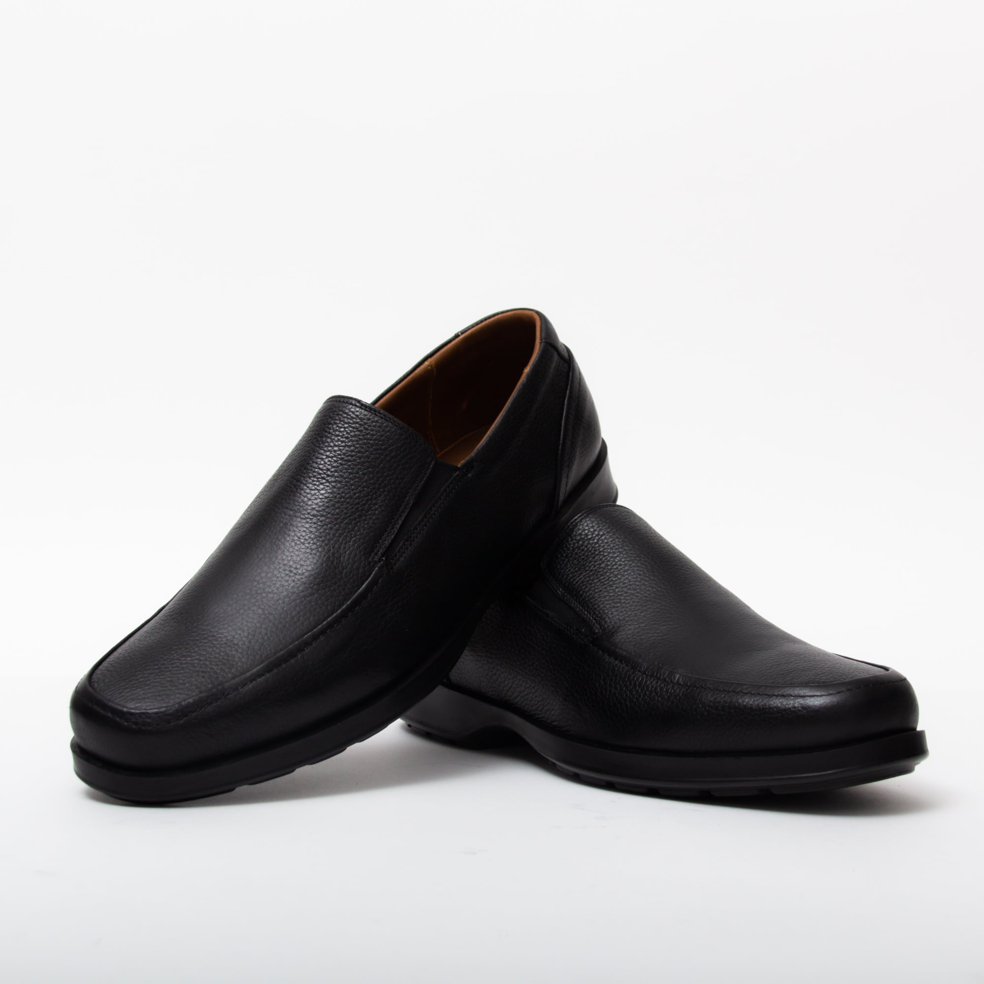Chaussures Confortables pour Homme 100% Cuir Médical Noir